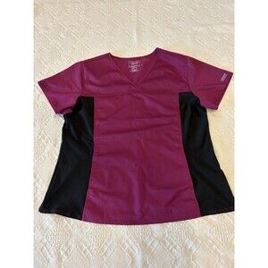 Cherokee Women's XL  Scrub Top Purple/Black WW2875 #medical # workwear